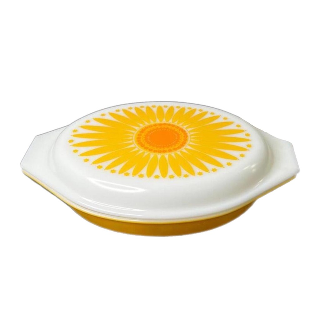 Vintage Pyrex Daisy Sunflower Casserole 1.5QT w/ Lid